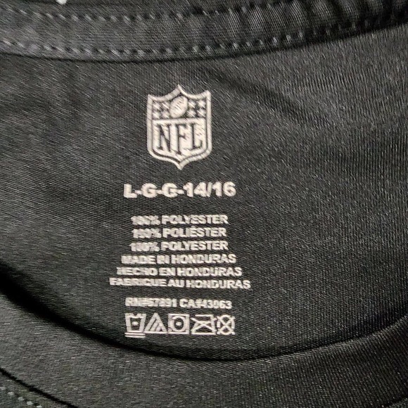 NFL New York Jets Youth Boys Dri-Tek Performance T-Shirt Black Size - L (14-16) - Picture 2 of 5